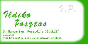 ildiko posztos business card